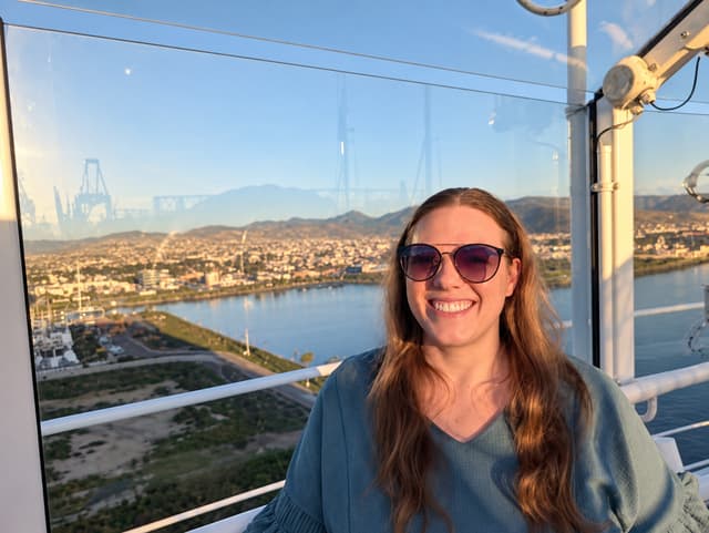 Haley enjoying a trip at sea
